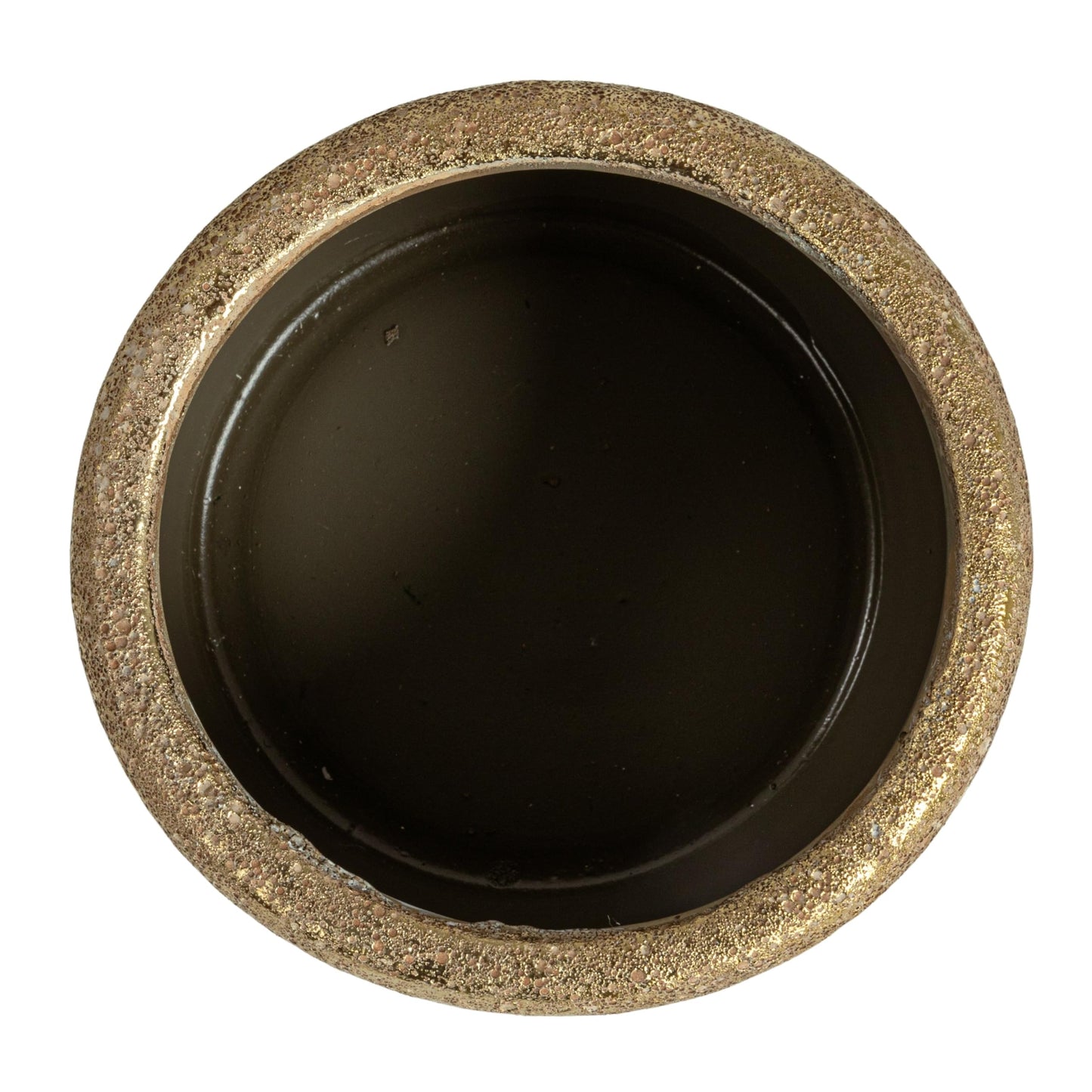 Creative Co-Op Round Volcano Terra-Cotta Planter, Gold