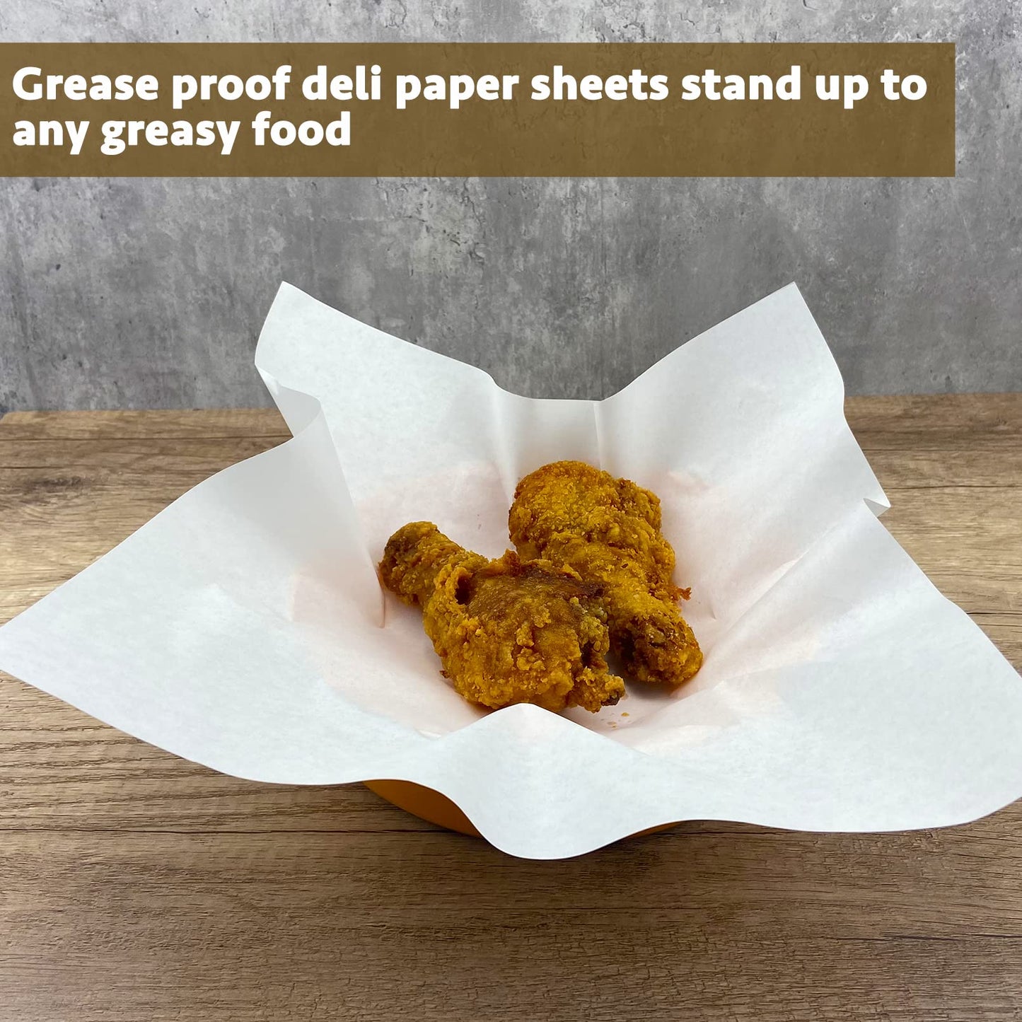 CAMKYDE Deli Paper Sheets 12" X 12" 200PK, Grease Proof Sandwich Wrapping Paper (White)
