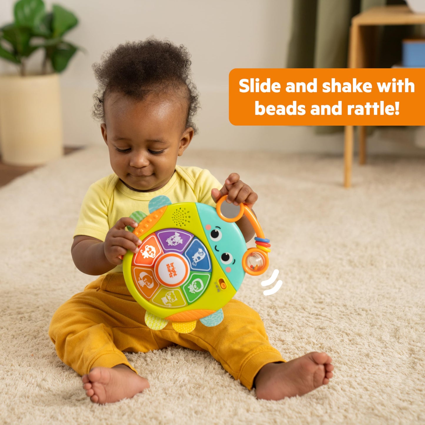 Bright Starts Safari Surprise Multisensory Toy, Light-Up Electronic Baby Toy with Animal Sounds and Melodies, Press for Cause and Effect Discovery, Unisex, 6 Months+