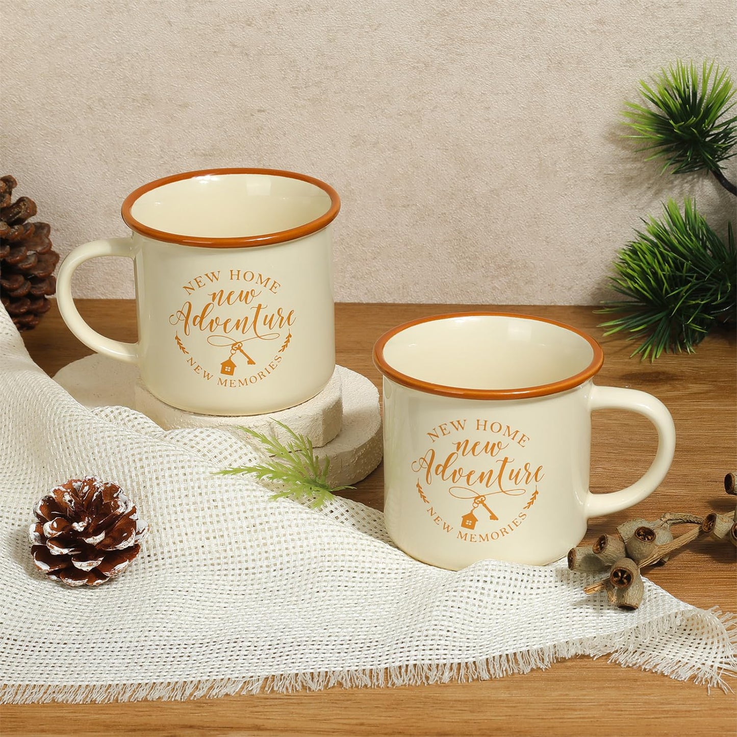 House Warming Gifts New Home,New Home Gifts Ideas,Housewarming Gift,Closing Gift for Home Buyers,House Warming Basket with Mugs Cutting Board Candle