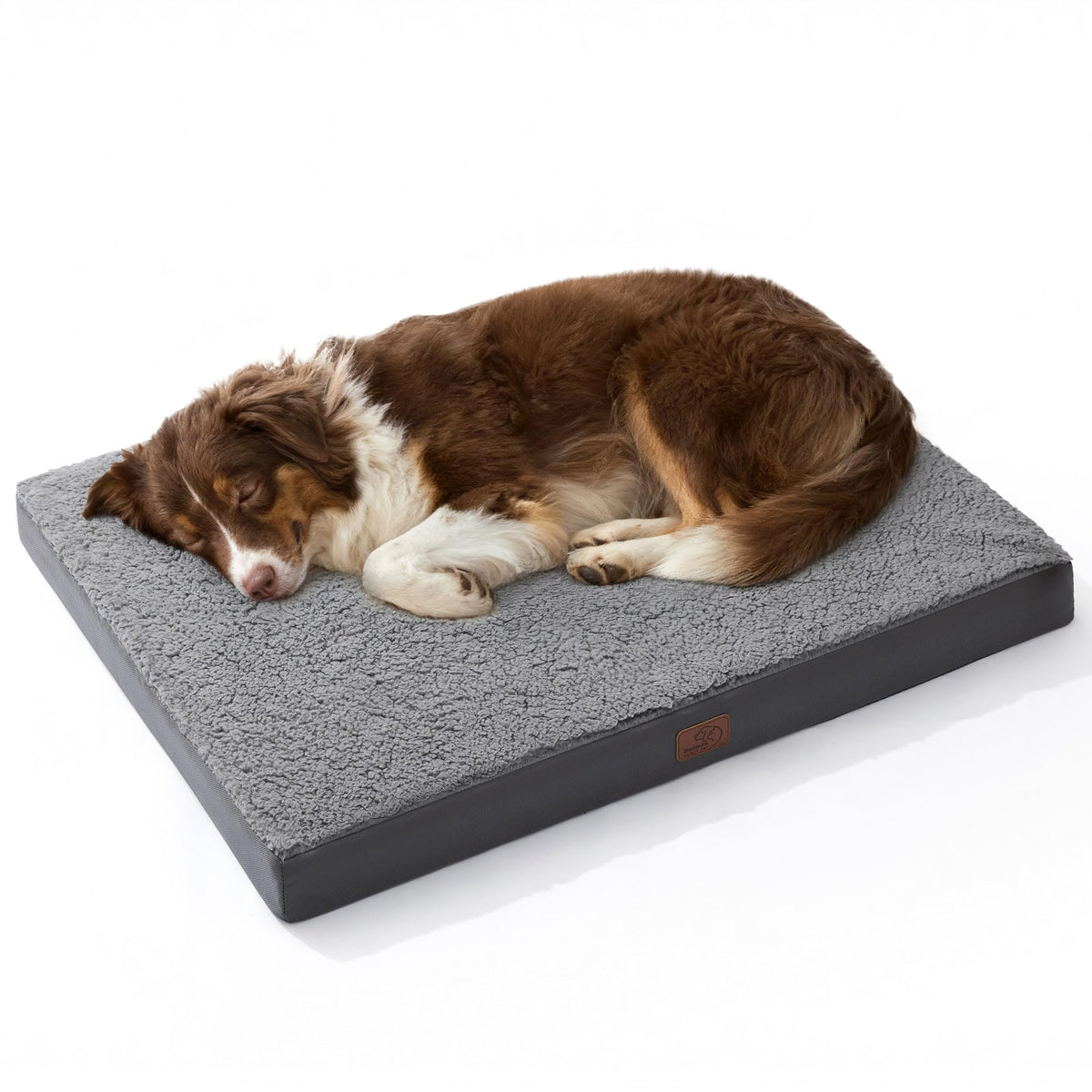 Bedsure Small Dog Bed, Cat Puppy Bed with Comfy Sherpa, 24"x16" Dark Grey