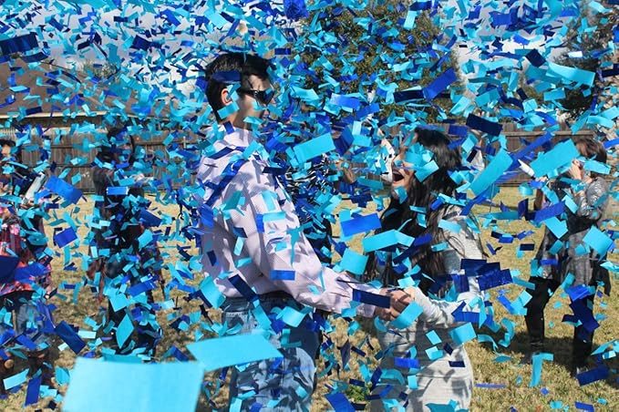 Gender Reveal Confetti Launcher Single Unit (Blue)