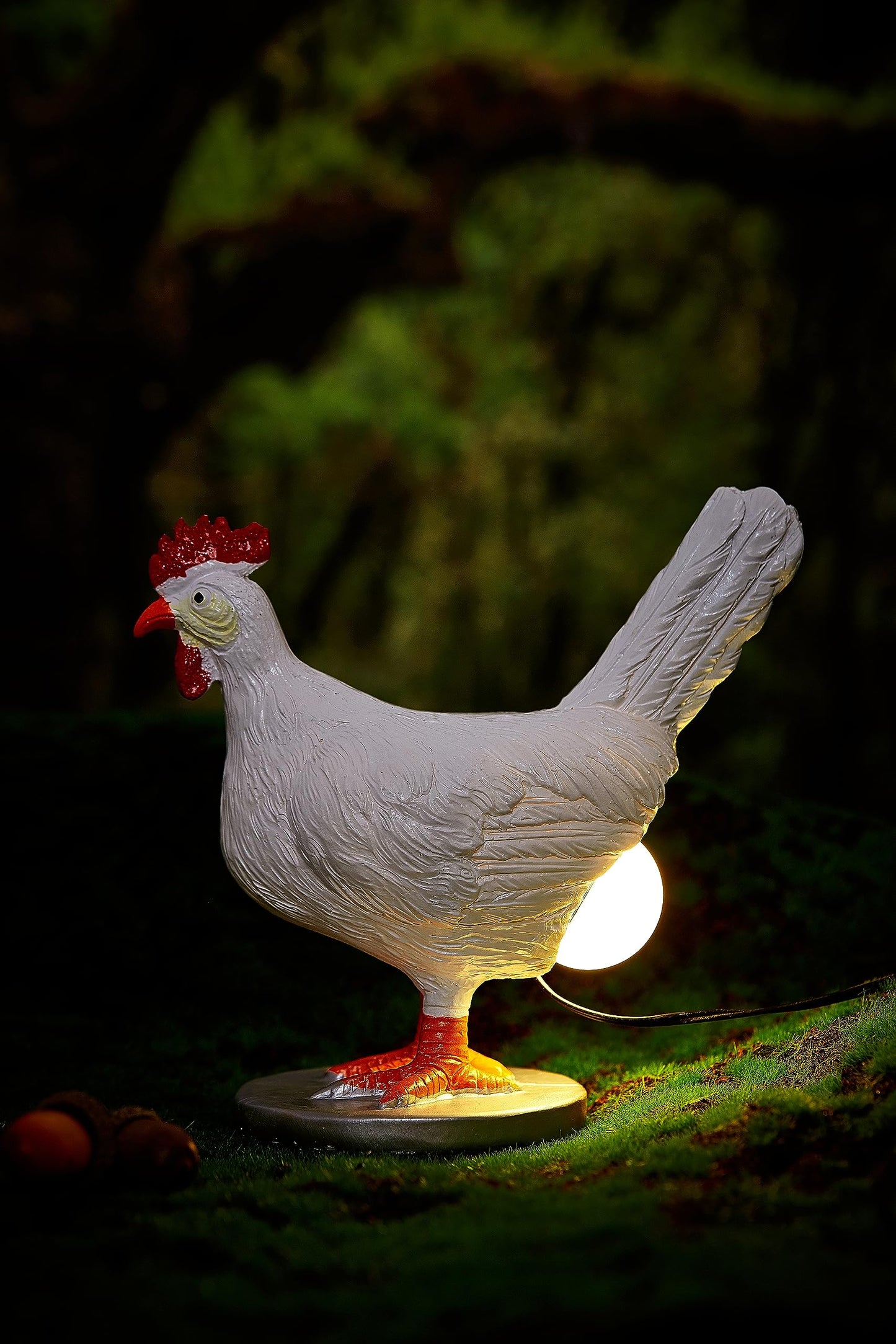 BooLai Chicken Egg lamp,3D Chicken lamp,Lifelike LED Egg Lamp, Funny Resin Chicken Egg Night Light with USB, Colorful Box Packing (A)