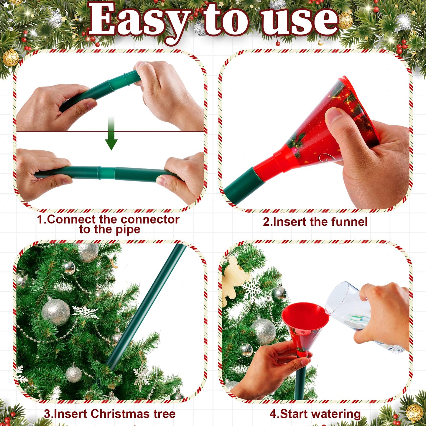 VICAMB 39.3 Inch Christmas Tree Watering Funnel,Christmas Tree Watering System Device,Long Tree Watering Funnel Spout for Indoor Outdoor Xmas Tree