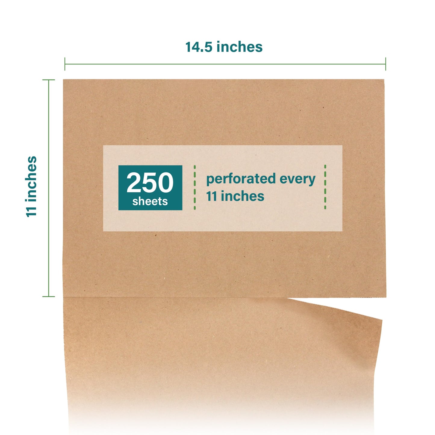 Elementree Brown Packing Paper Sheets for Moving & Shipping - 250 Count (229 Feet) - 14.5" x 11" Sheet Size - Sustainable Void Fill Packaging Made in the USA - Kraft Paper Thickness (00923)