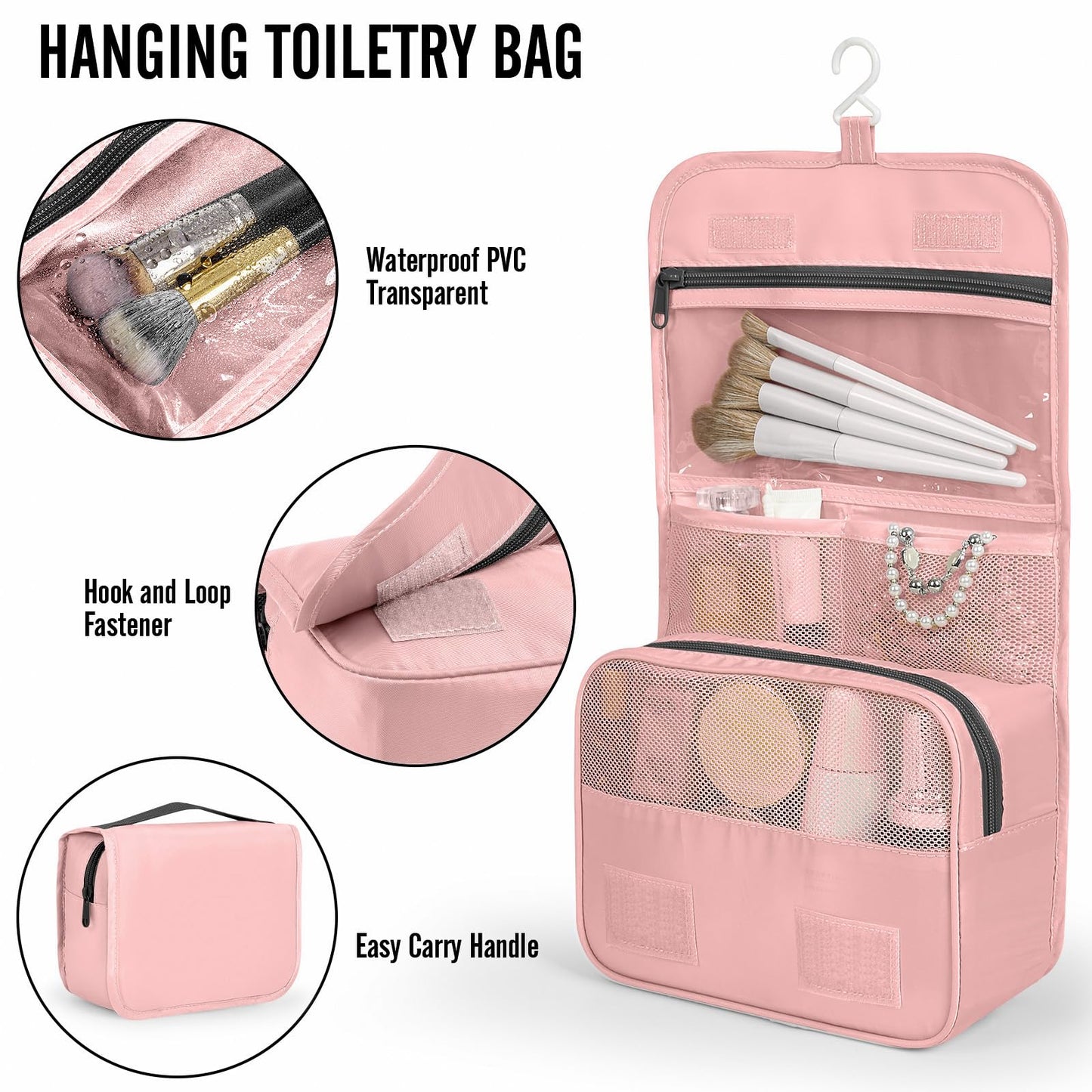 Veken 8 Set Packing Cubes for Travel Essentials, Suitcase Organizer Bags in 4 Sizes, Carry-On Luggage Accessories with Large Laundry & Hanging Toiletry Bag, Must-Have for Airplane, Road Trip & Camping