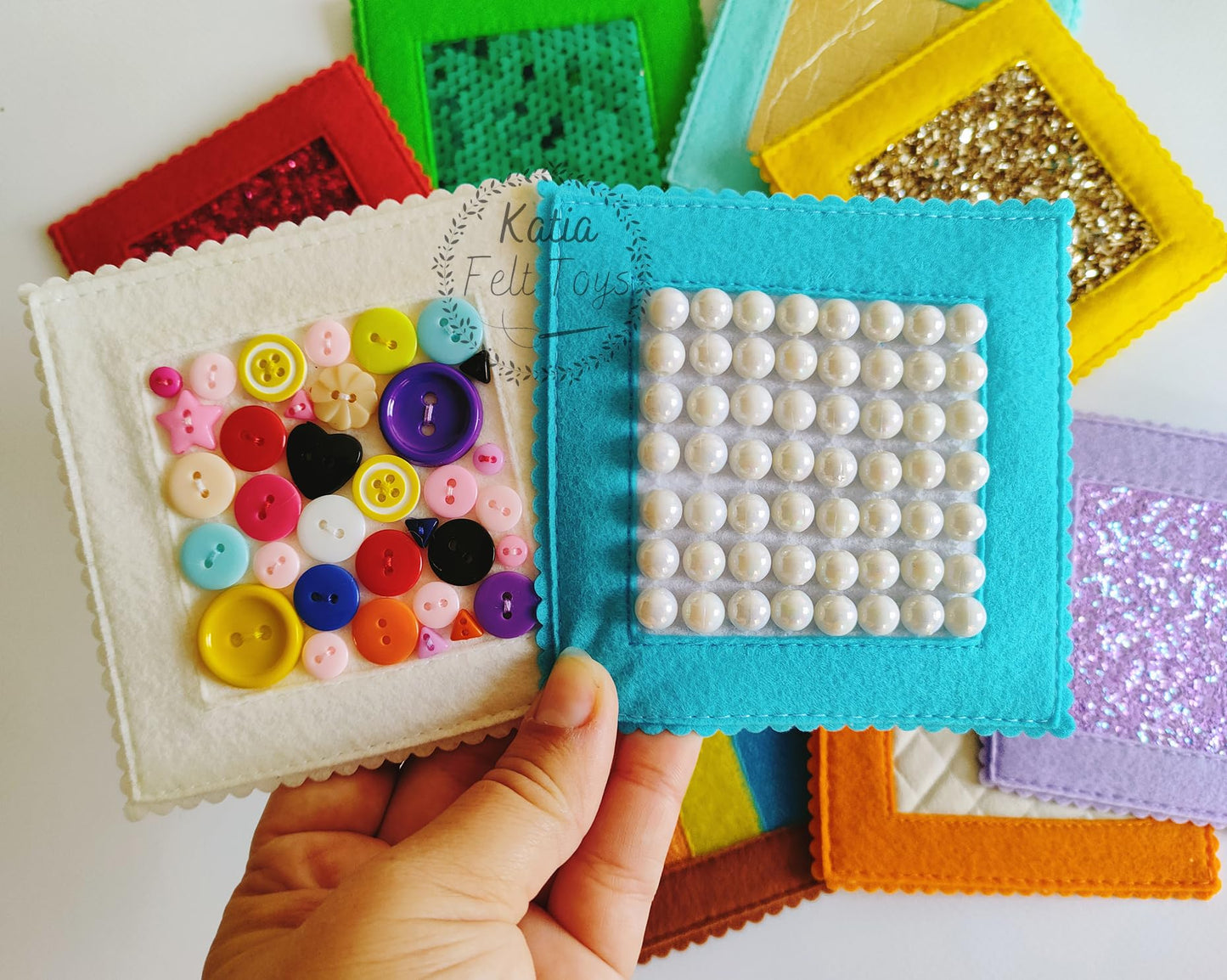 Tactile Sensory Cards Pack - Safe Touch and Feel Felt Toys for Young Children and People with Sensory Needs