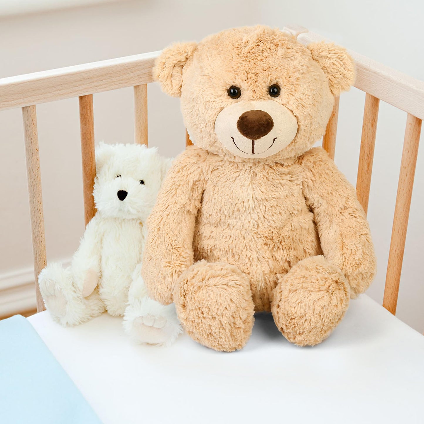 BenBen Teddy Bear Stuffed Animal, 18 inch Brown Stuffed Teddy Bear Plush Toy, Soft Plushies Gifts for Baby Shower, Easter Decorations
