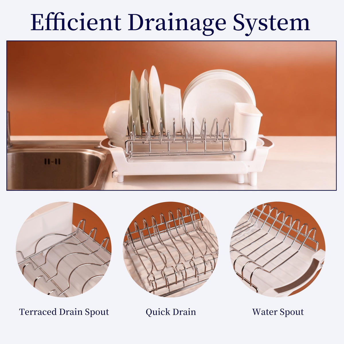Dish Drying Rack Compact Expandable