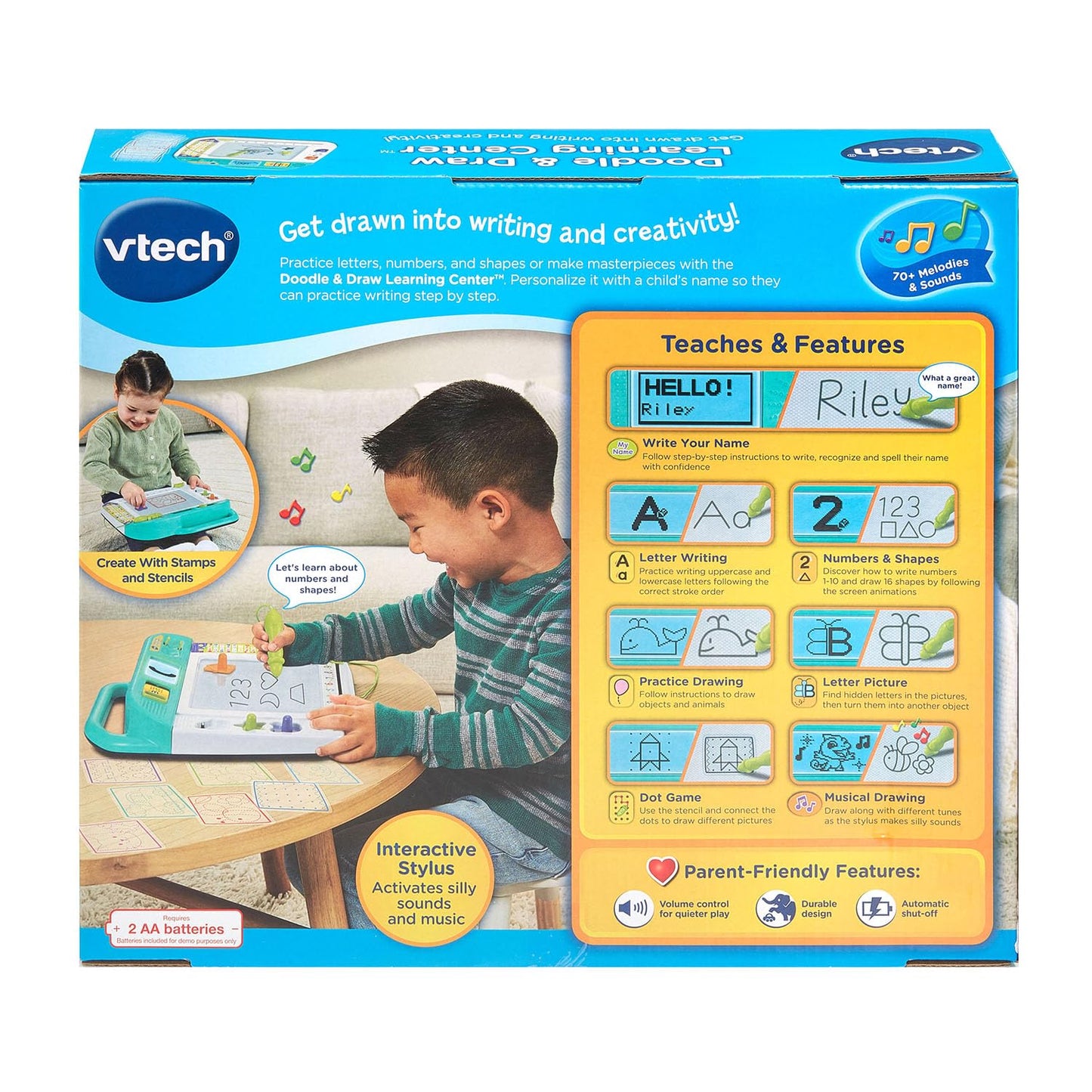 VTech Doodle and Draw Learning Center with Stencils and Stamps for Kids Ages 3 Years and up