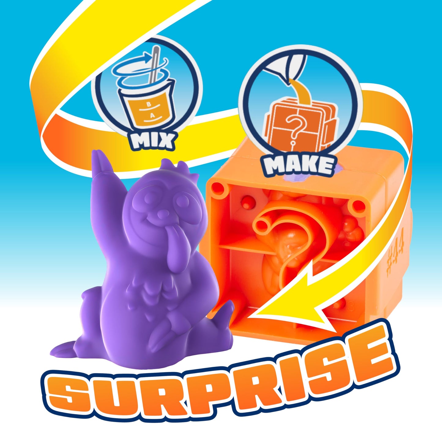 Elmer's Squishies, Kids DIY Activity Kit, Squishy Glow in the Dark Toys, Creates 2 Mystery Characters, 13 Piece Set - Slime Fun, Crafts, Holiday Gift for Ages 6+