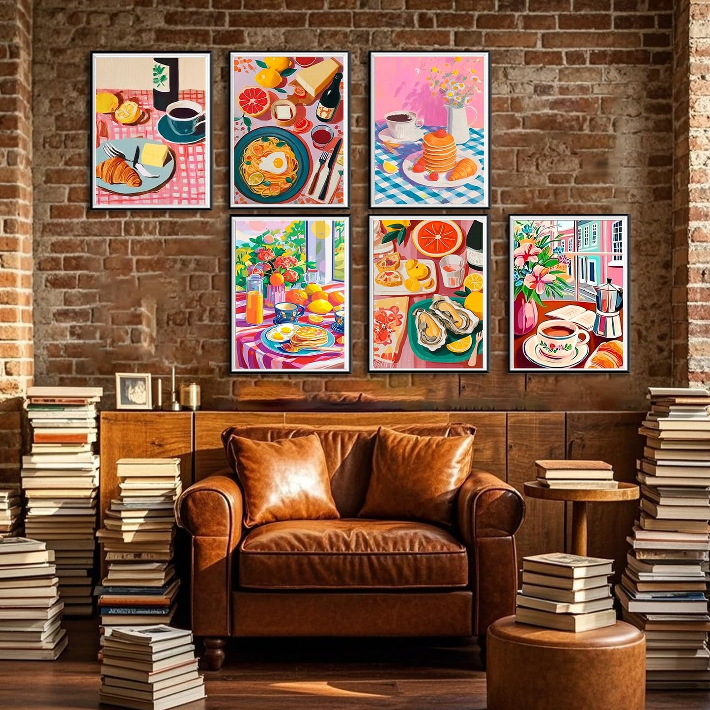Leatrice 6 Pack Diamond Painting Kits for Adults 5D Diamond Art Kits Gem Dots Paintings Round Full Drill Beginners Women DIY for Home Kitchen Wall Decor 11.8x15.7 Inches Chic