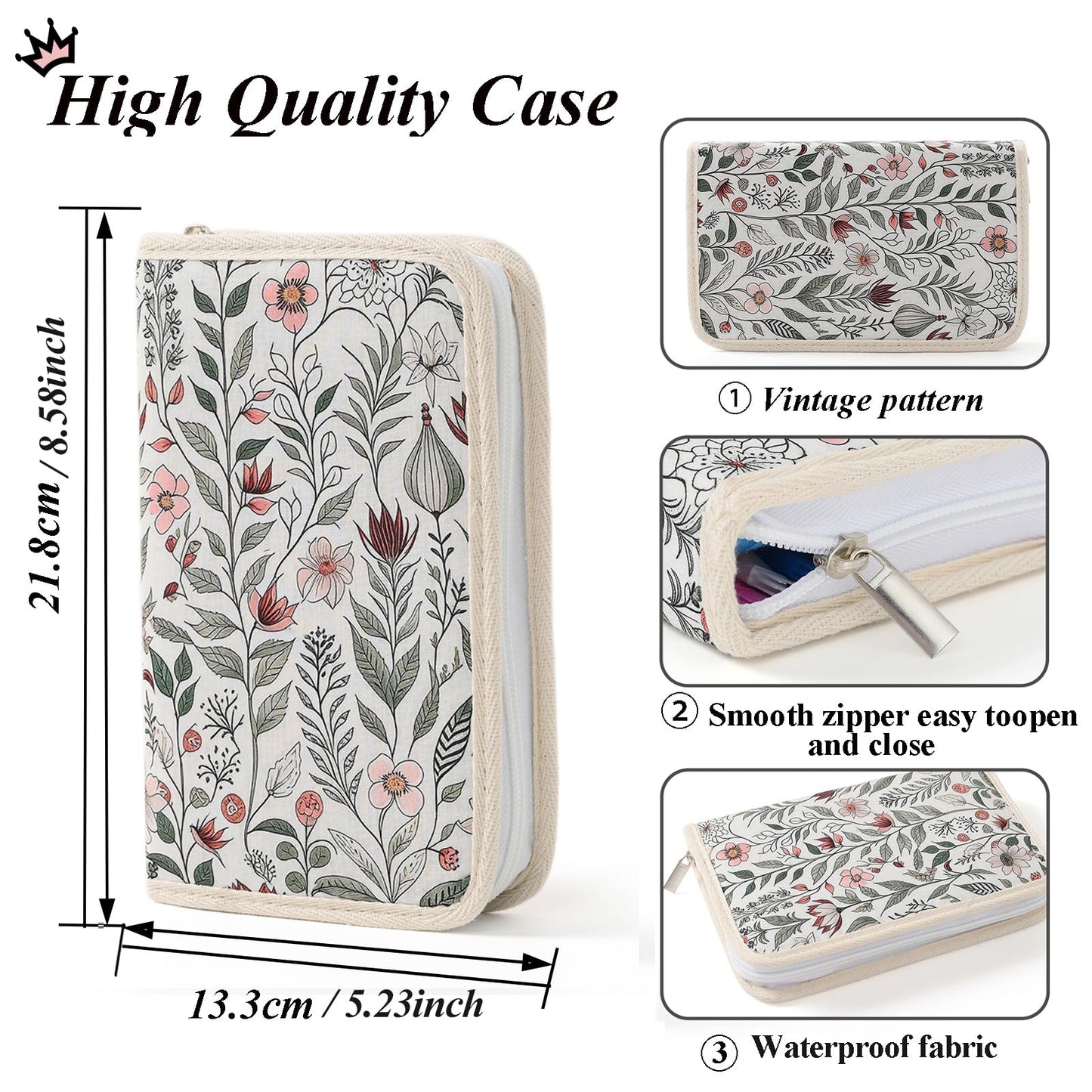 Sewing Kit for Adults, Needle and Thread Kit for Sewing, Sewing Supplies Accessories with Tailor Scissors, Sewing Thread, Needles and More for Home Travel and Emergency (White - Large)