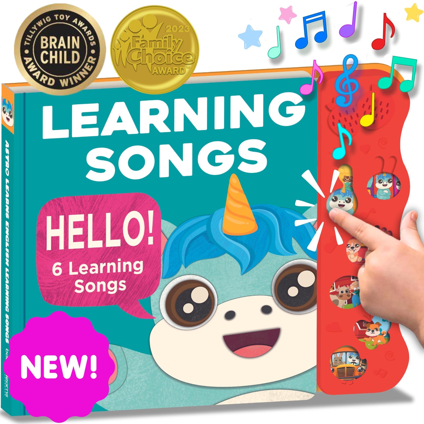 Astro Learns English Bundle Deals — Musical Toys & Interactive Sound Board Book for Toddlers 1-3, Singing & Learning Songs for Babies, Educational Talking Musical Toy, Sing Along Songs
