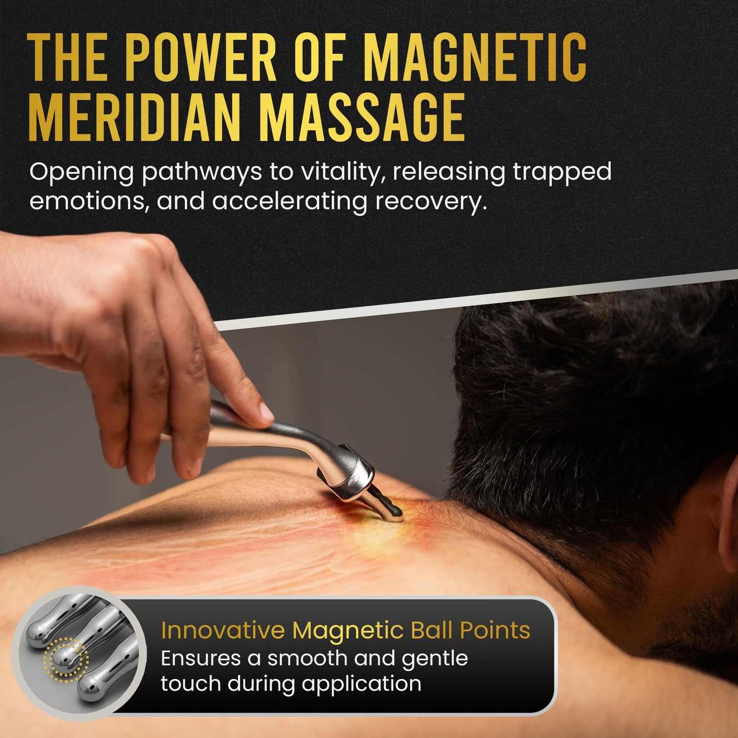 MagnetRX® Magnetic Therapy Massage Fork – Multi–Functional Magnetotherapy Pen for Emotion Code Magnets, Meridian Massage Tool & Body Healing Magnets – Magnetoterapia Fisioterapia Portatil Aparatos