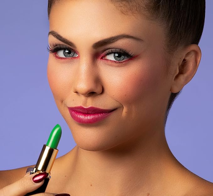 L’Paige Color-Changing Lipstick - Bold Pink-Fuchsia w/a Satin Finish, Green to Pink Color Transformation, w/Aloe Vera, Long-Lasting, & Moisturizing Formula for Smooth, Hydrated Lips, Shade LGR