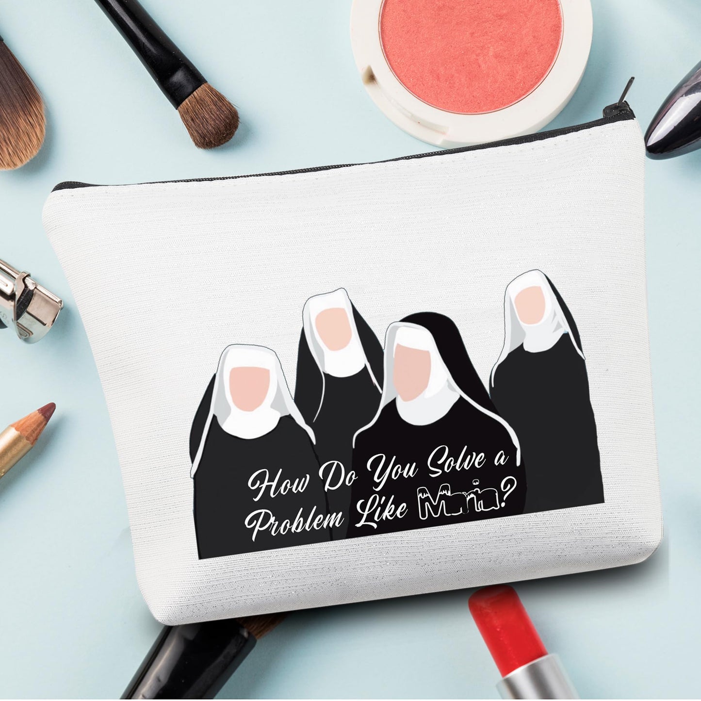 CMNIM Musical Makeup Bag How Do You Solve a Problem Like Quote Musical Theatre Gifts For Musical Fans Accessory Pouch