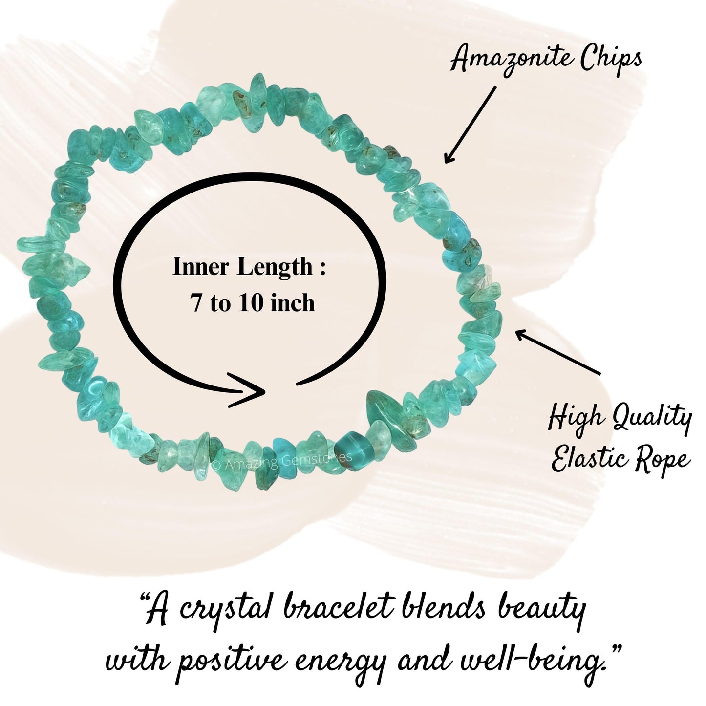 Amazing Gemstone Chips Bracelet (Apatite)