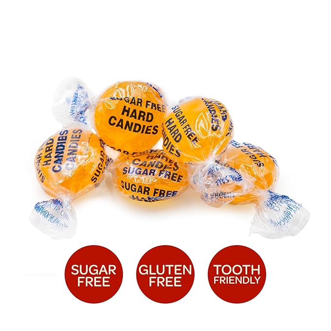 Sugar-Free Butterscotch Hard Candy - 1 Pound Pack (About 75 Count) - Individually Wrapped (Pack of 2)