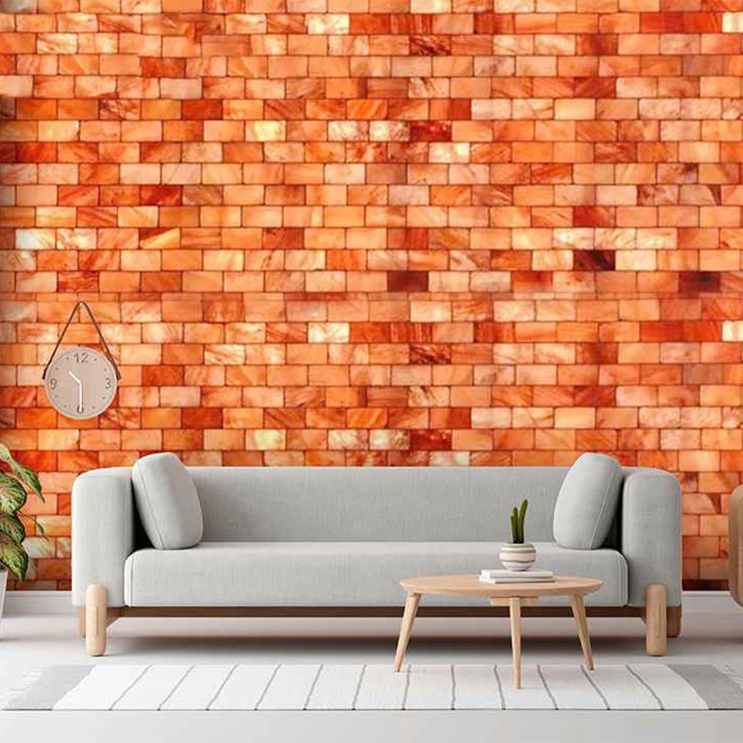 Himalayan Pink Salt Bricks 8x4x1 Inch – Pack of 6 Natural Salt Tiles for Salt Walls, Sauna Rooms, Spa Decor & Wellness Projects
