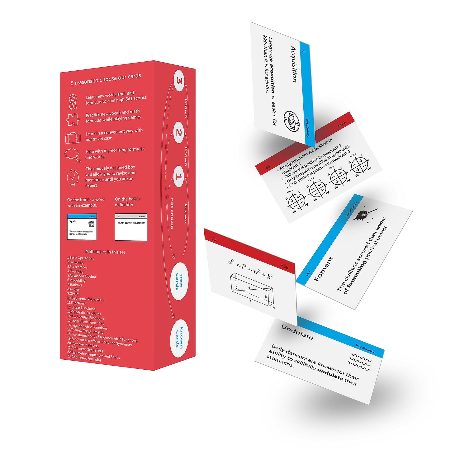 SAT Flash Cards 2026 | 400 SAT Vocabulary and SAT Math Flash Cards | SAT Prep | SAT Math Cards | SAT Vocab Cards | SAT Prep Cards | SAT Words | SAT Classroom and Home Kit | SAT Digital Prep