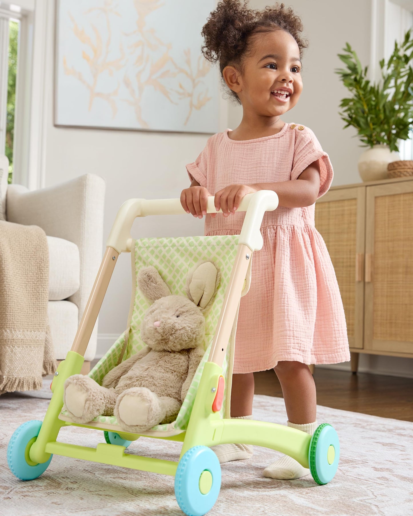Skip Hop Baby Walker 5-in-1 Sit to Stand Convertible Light Up Walker with 50+ Activities for Developmental Play, Songs and Sounds 3 Adjustable Handle Heights and Speed Control Switch Farmstand Age 6m+