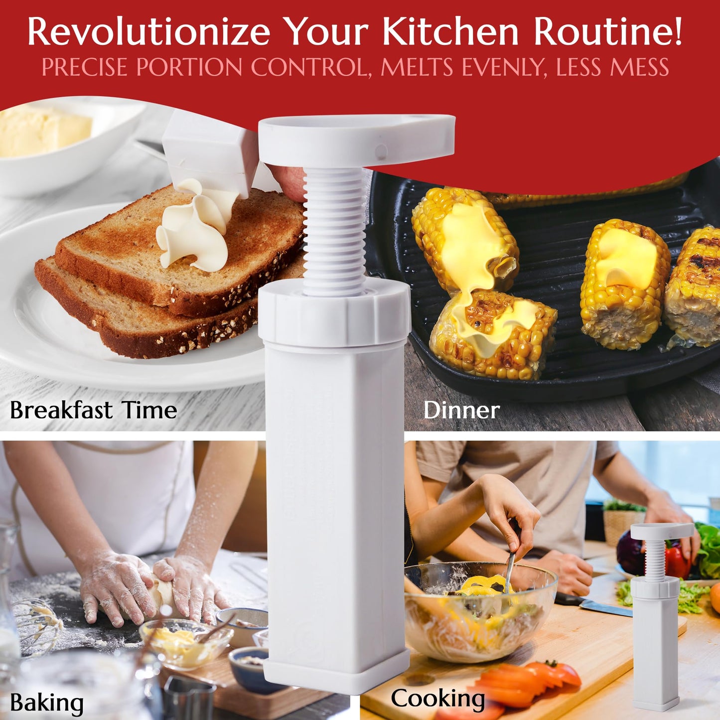 MAX SPACE Butter Mill - Usa Designed + China Made - Butter Dispenser