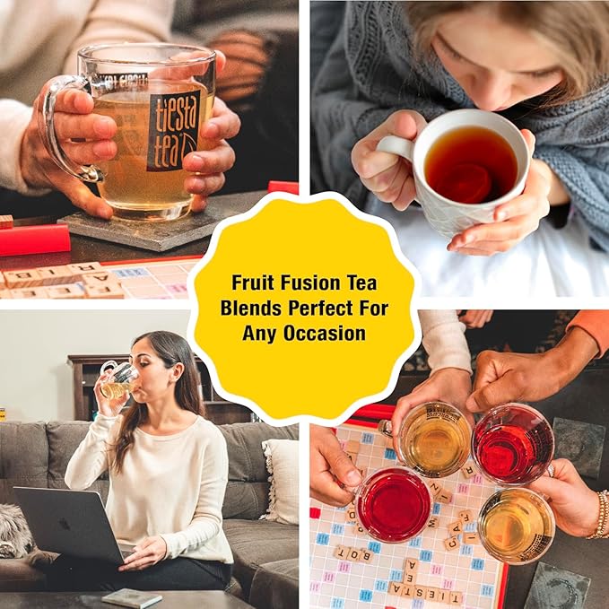 Tiesta Tea - Strawberry Kiwi Herbal Tea, Loose Leaf, Strawberry Hibiscus Kiwi Fruit Tea, Premium Caffeine-Free Herbal Blend, Make Hot or Iced & Up to 200 Cups, 16 oz Resealable Bulk Pouch