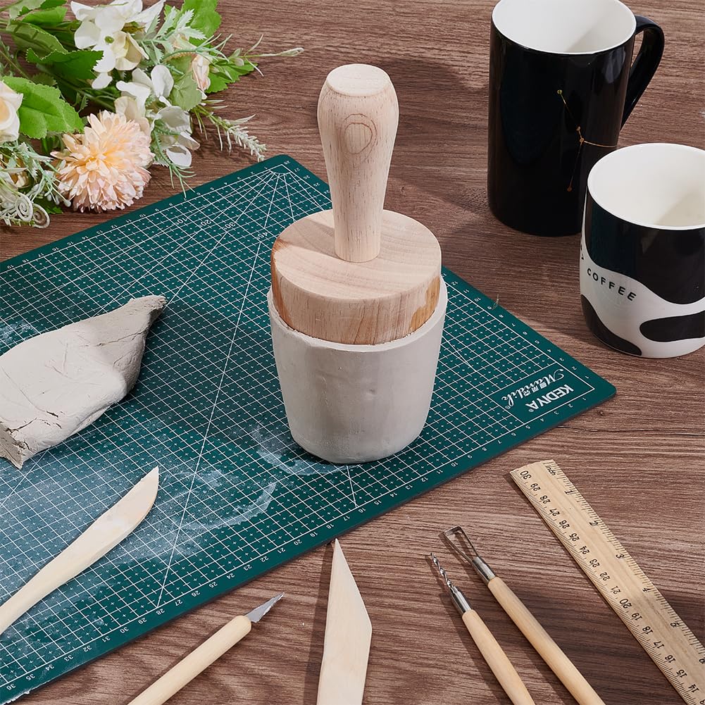 BENECREAT 7.8 x 3.2 inch Cup Pottery Mold, Wood Cup Pottery Mold, Pottery Shaping Tool for DIY Pottery Cup Ceramic Cup Mug Vase Art Making