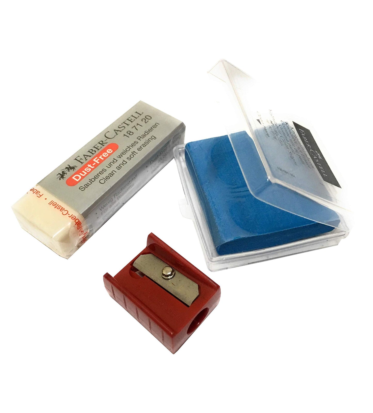 Faber-Castell 9000 Graphite Sketch Pencil Art Set (8B - 2H) with Kneaded Art Eraser, Large Dust Free Eraser and Sharpener