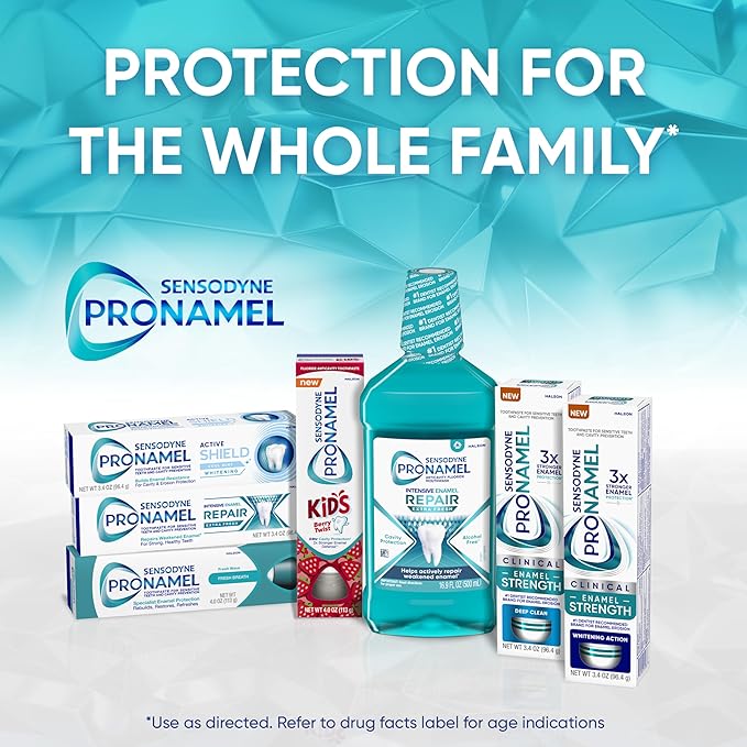 Sensodyne Pronamel Fresh Breath Enamel Toothpaste for Sensitive Teeth and Cavity Protection, Fresh Wave - 4 oz (4 Pack)