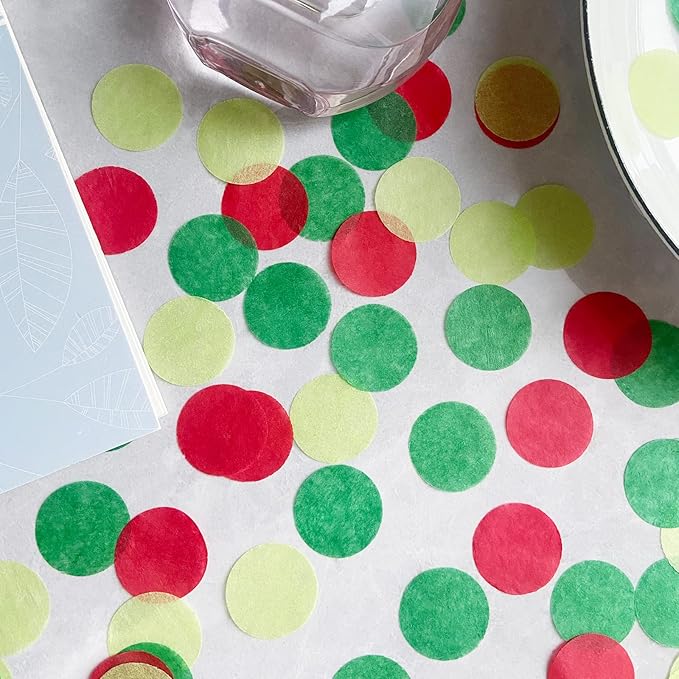Tissue Paper Confetti 5000 Pieces Red Round Confetti 1 inch Paper Circle Confetti Dots for Table Wedding Birthday Party Decoration
