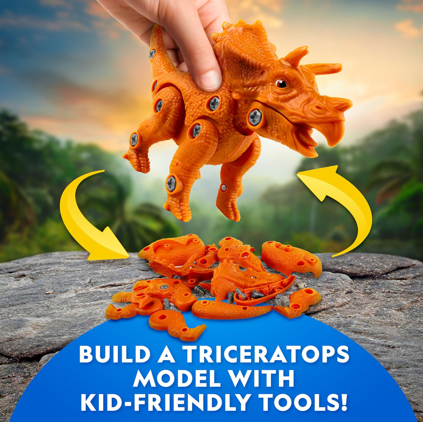 National Geographic Ultimate Dinosaur Activity Kit – 5 Hands-On Activities for Kids 4+, Build a Triceratops, Dig Out a T. Rex Tooth, Paint a Dino Car, Create Clay Dino Models