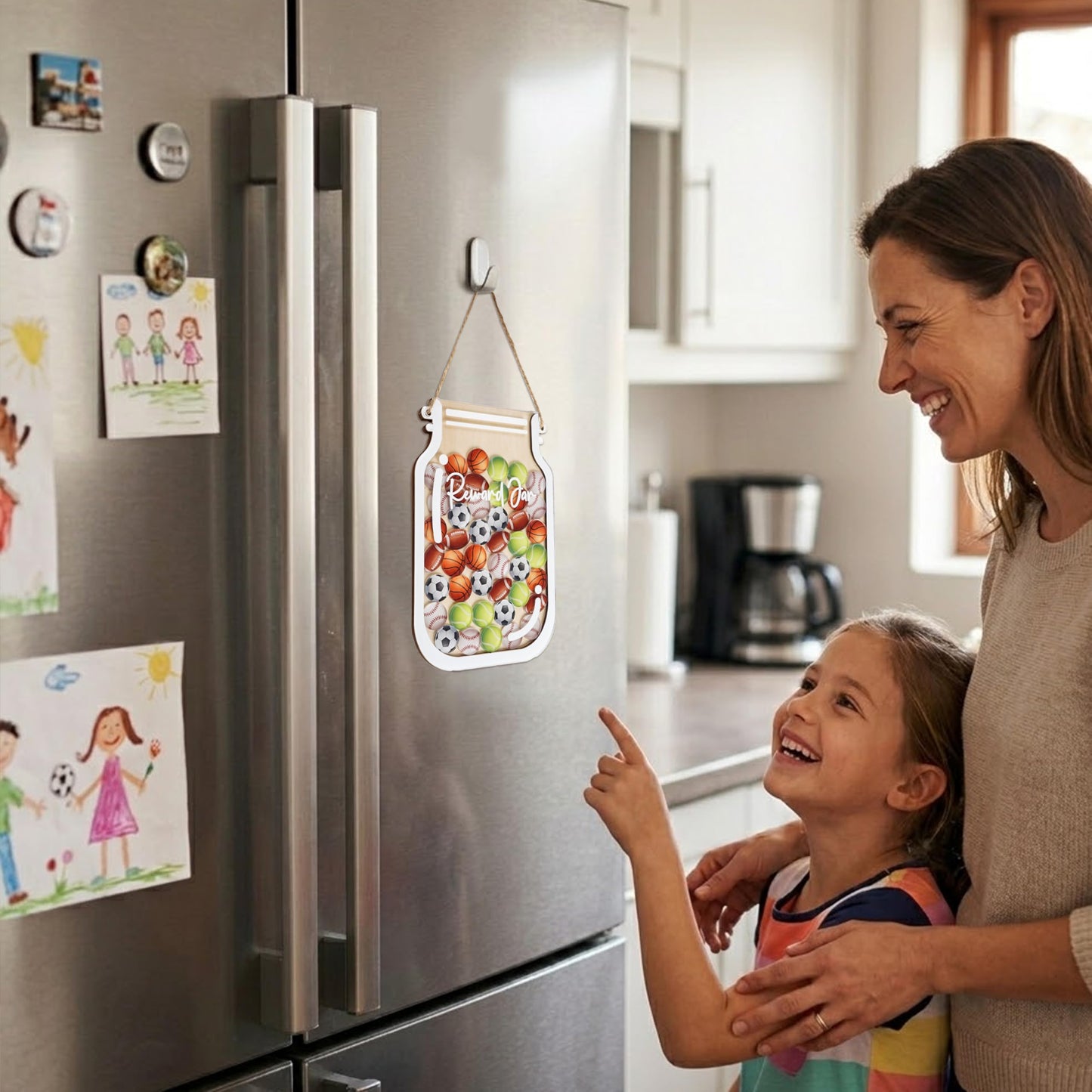Mayvoro Reward Jar & Behavior Chart – Potty Training & Chore Chart for Children – 80 Stickers – Classroom & Home Behavior Tracker for Good Habits, Homework