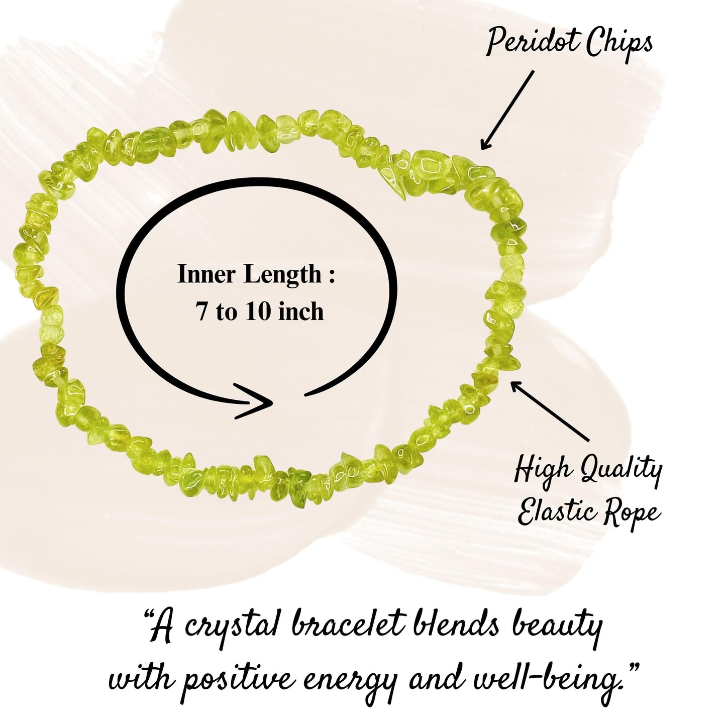Amazing Gemstone Chips Bracelet (Peridot)