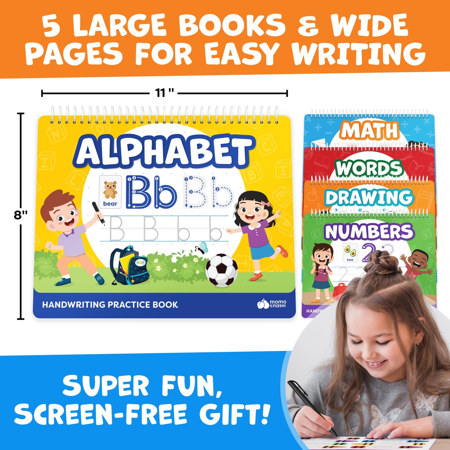 Magic Grooved Writing Practice for Kids Age 3-5 - Grooved Writing Books for Kids 3-5 - Handwriting Practice for Kids 5-7 - Tracing Books Toys for 4 Year Old - Preschool Learning Activities
