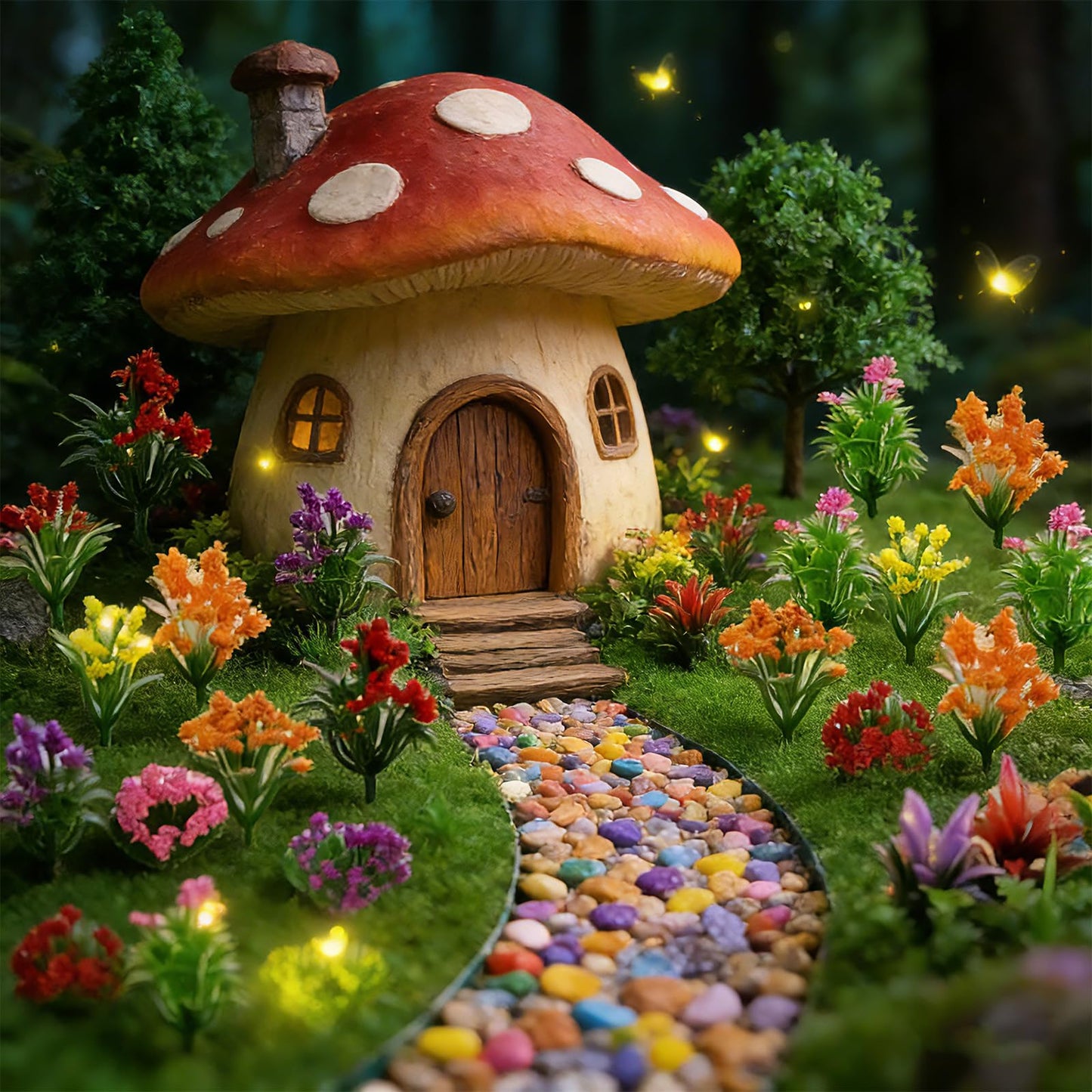 75pcs Model Trees 1.96-4.92" Mixed Diorama Model Tree Colourful Flower Trees Grass Architecture Mini Trees for Crafts Building Model Railway Scenery Landscape Supplies (Style 06)