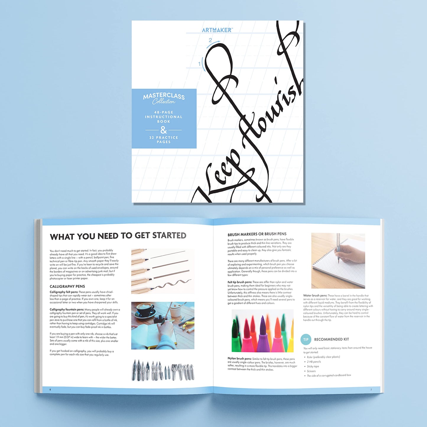 Art Maker Masterclass Collection: Calligraphy Art Kit - Beginner to Advanced Calligraphy - Calligraphy Guide - Calligraphy Equipment - Craft Kits - Arts and Craft for Adults