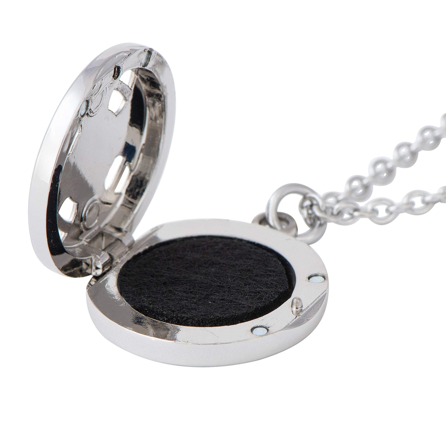 Wild Essentials Celtic Cross Essential Oil Diffuser Nickel Free Alloy Locket Pendant with 24 inch Chain, 6 Refill Pads, Customizable Color Changing Perfume Jewelry for Aromatherapy