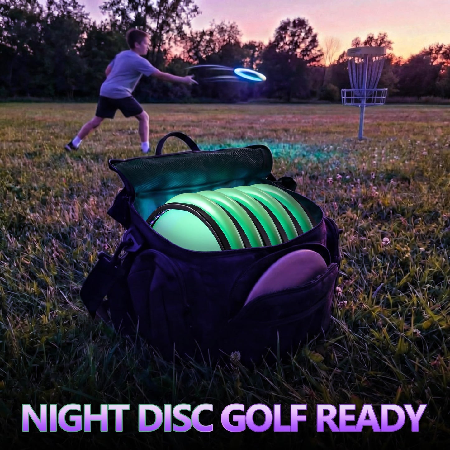 ElectricWise Spiral Disc Golf UV Charging Station, Fast Multi Disc Charging for Luminous Glow Discs, USB Powered Portable Night Play Accessory, Hands Free for Outdoor Practice & Tournaments
