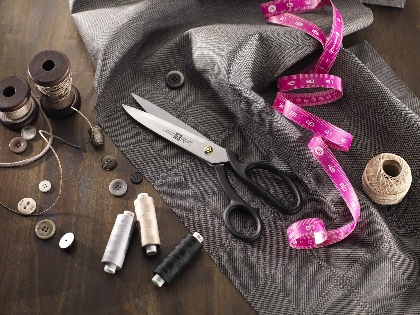 ZWILLING Superfection Classic tailor scissors, fabric scissors, length: 21 cm, special stainless steel/plastic, black, 210 mm
