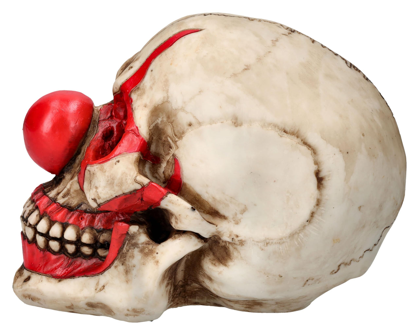 Pacific Giftware Red Clown Skull Home Tabletop Decorative Resin Figurine