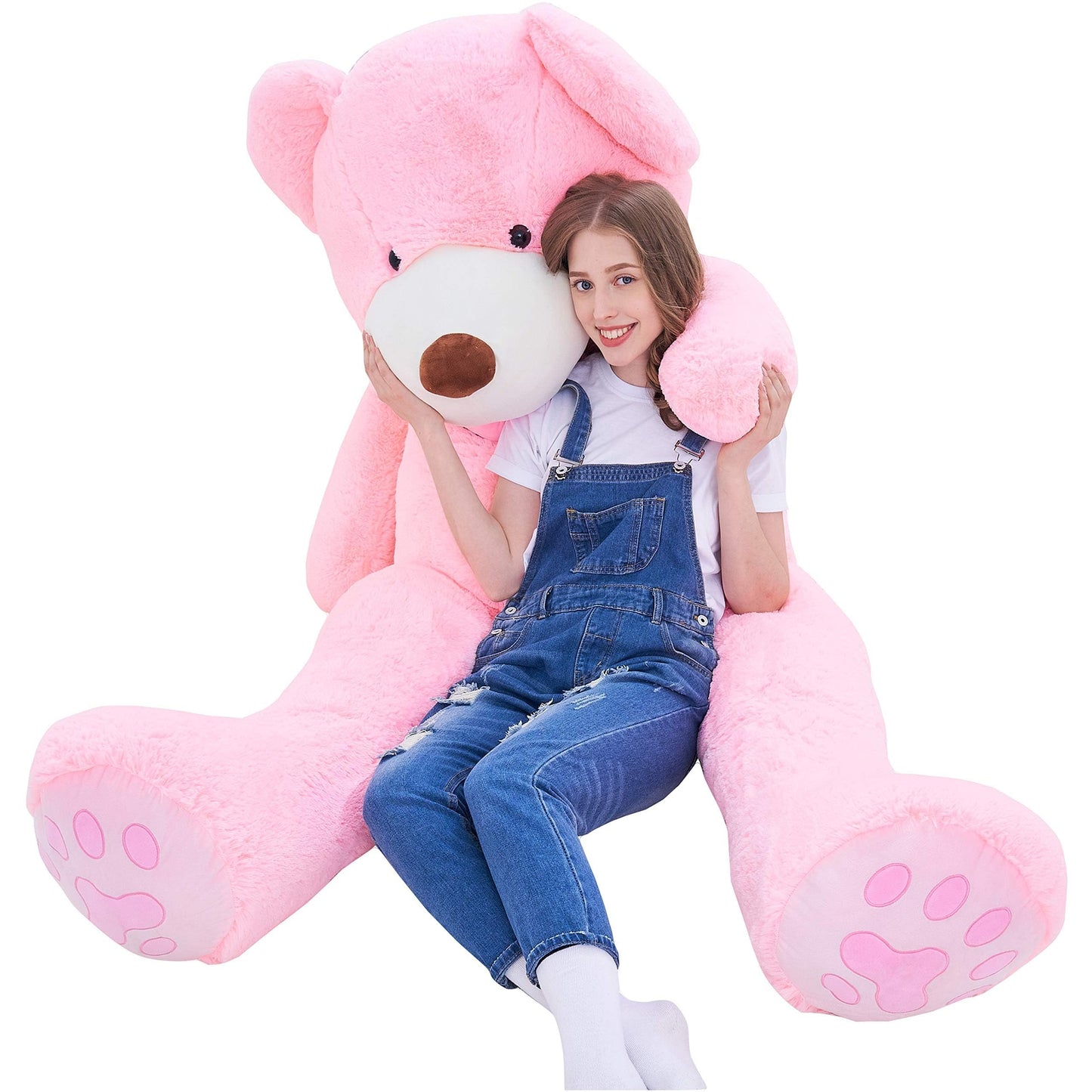 IKASA Giant Teddy Bear Plush Toy Stuffed Animals (Pink, 78 inches)