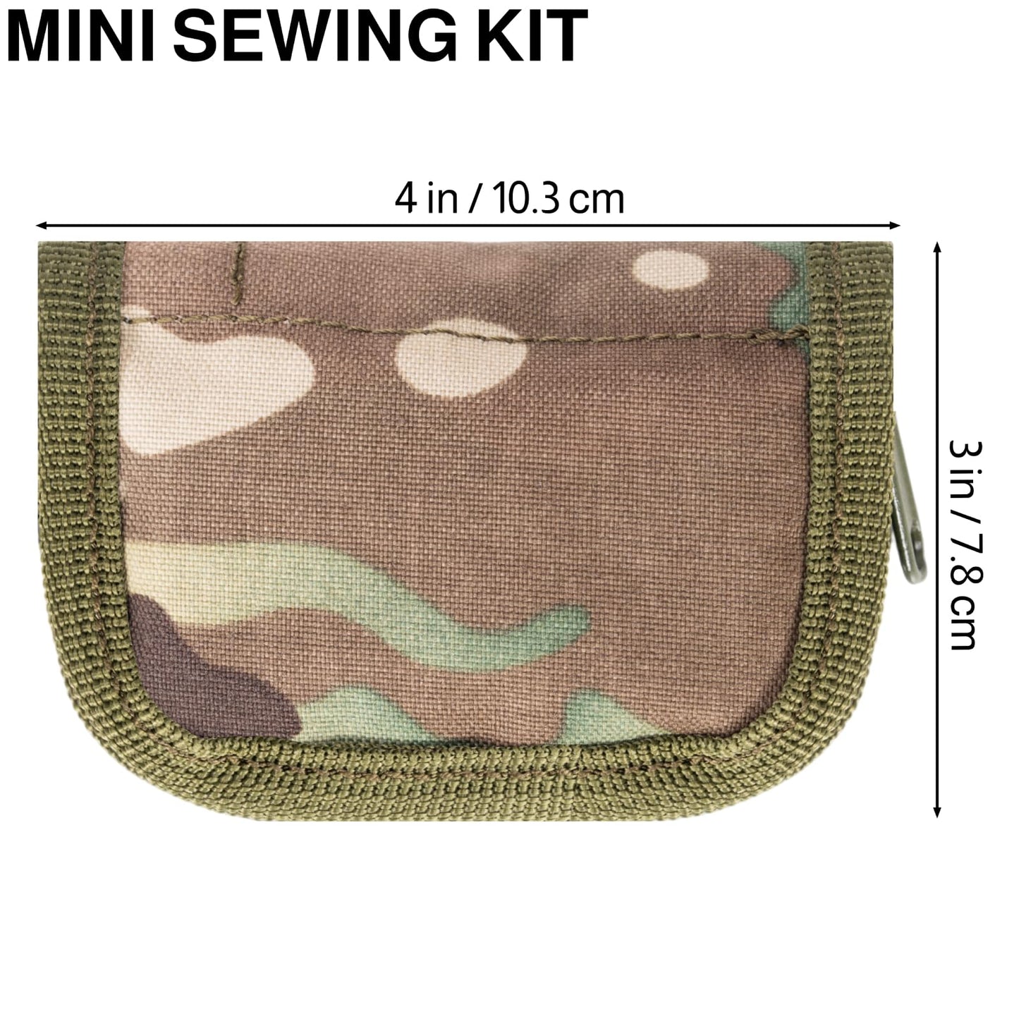Military Sewing Kit, Marine Corps Deluxe Survival Sew Kit for Men or Women, Mini Repair Sewing Tools with Zipper in Durable Nylon Case, Portable for on The Field Use, Army Button Sewing Kit (Multi)