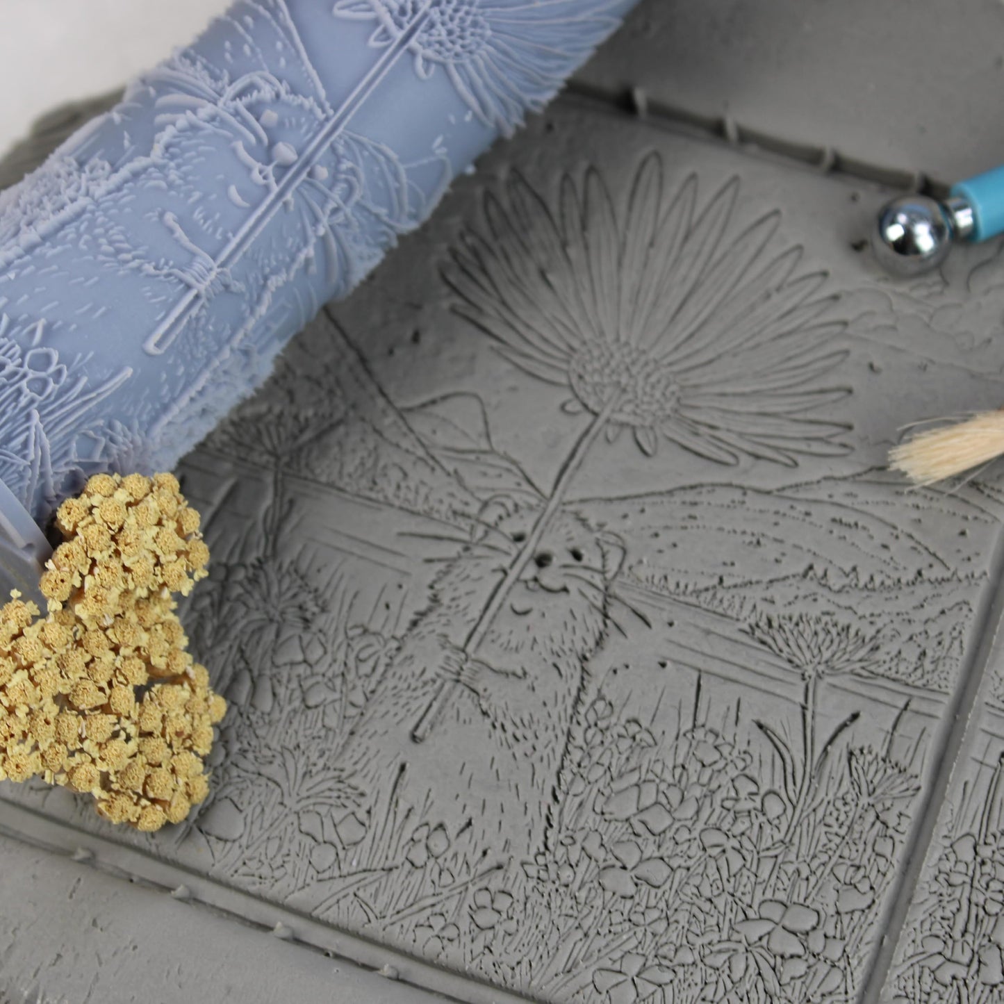 Quokka Clay Texture Roller (4") - Storybook Set #01 - Embossing Pattern Roller for Polymer & Ceramic Clay, Pottery & Crafts