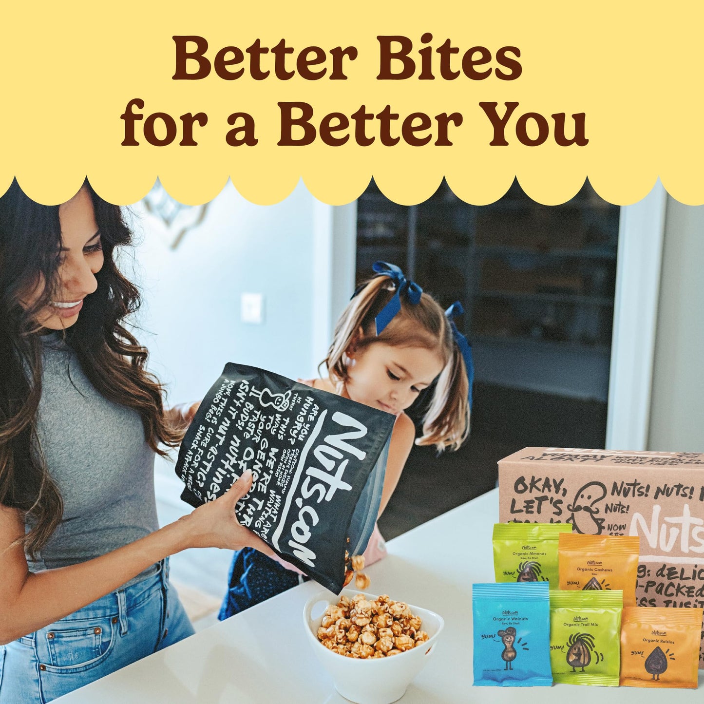 Nuts.com – Organic Dried Fruit and Nuts Variety Box – Gourmet Assortment for Festive Gifts – Includes Organic Cashews, Almonds, Walnuts, Raisins, and Trail Mix