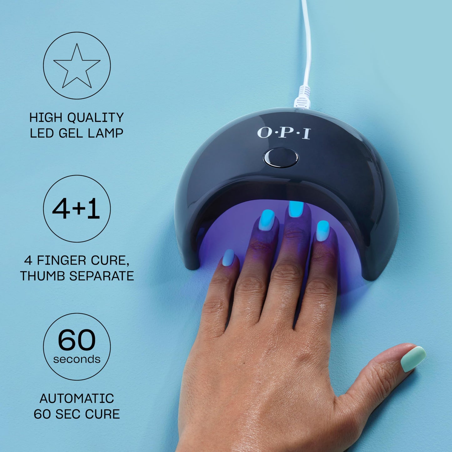 OPI GELement Starter Essentials Kit | Includes Base Coat, Top Coat, LED Curing Lamp, & Prep Supplies | DIY Professional Salon Quality Gel Manicure Results