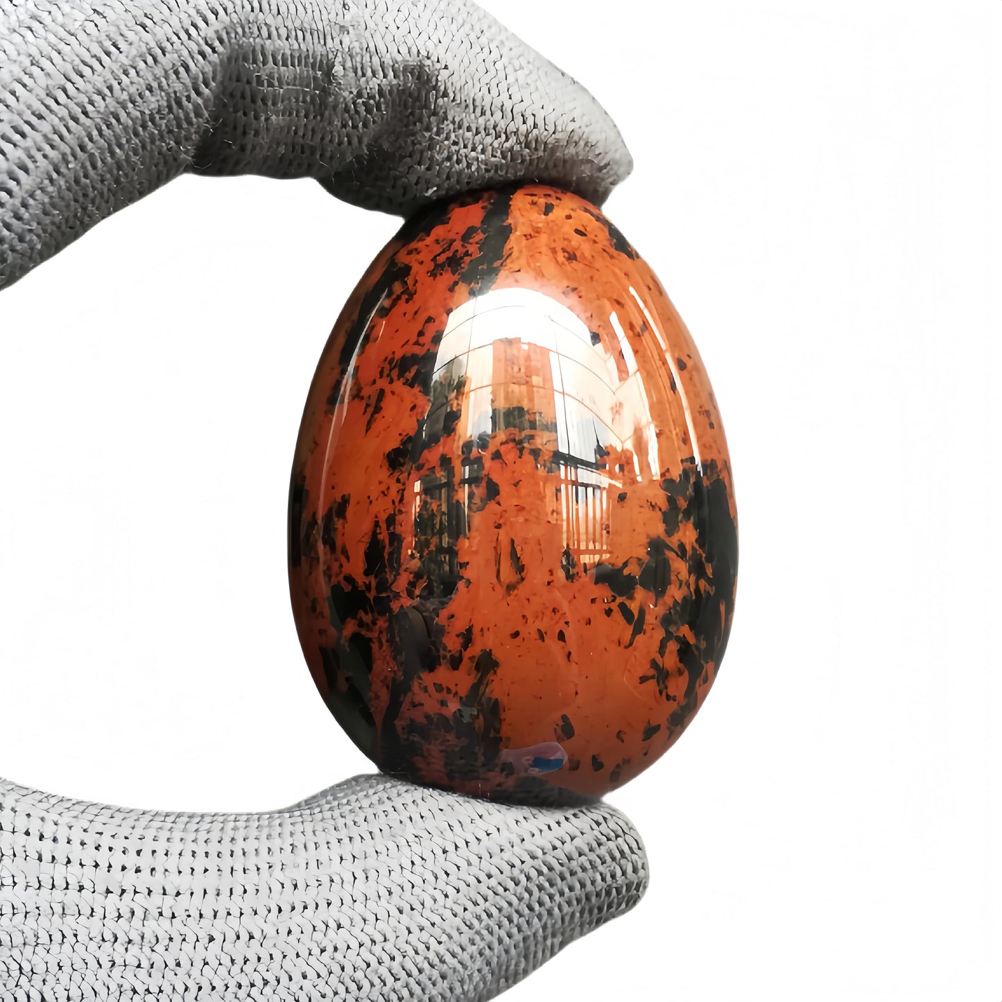 Sunshcat Natural Golden Swan Egg Shaped Meditation Chakra and Home Decor Balance Crystals and Healing Stones Statue Set,35 * 50mm Easter and Thanksgiving Gift,with Wooden Bracket