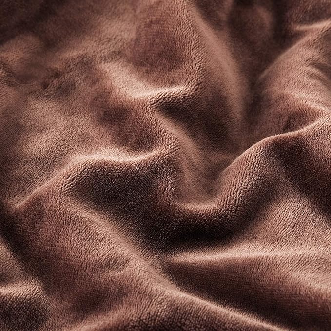 IR Imperial Rooms Coffee Sherpa Blankets Queen Size for Bed - Wholesale Bulk Pack of 9 Sherpa Blankets - Soft Fluffy Throw Blanket for Hotels, Guest Bedroom, 90x90 Inches