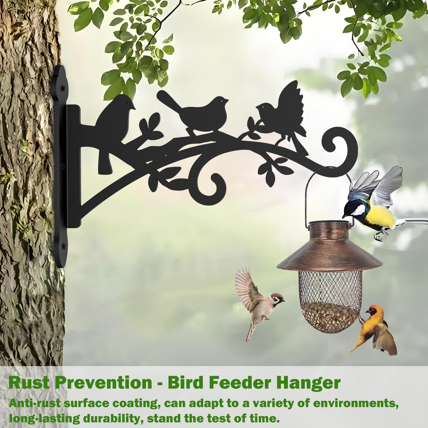 KEHOUXRE 2 Pack Hanging Plant Hanger Outdoor 9-in Hanging Basket Wall Hooks - Heavy Duty Metal Plant Bracket Hook for Flower Baskets,Bird Feeder,Lantern